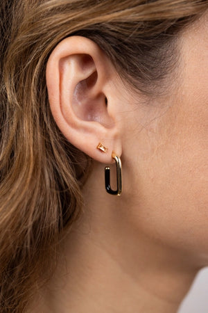 Champagne Baguette | Stud Earrings