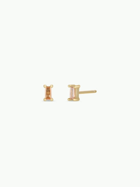 Champagne Baguette | Stud Earrings