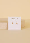 Champagne - Gold Baguette Stud Earrings | JaxKelly