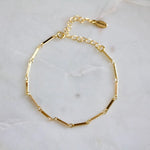 Gold Bar Chain Bracelet | Mesa Blue