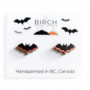 Bats - Wooden Stud Earrings | Birch Street Studio