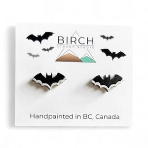 Bats - Wooden Stud Earrings | Birch Street Studio