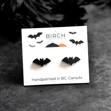 Bats - Wooden Stud Earrings | Birch Street Studio