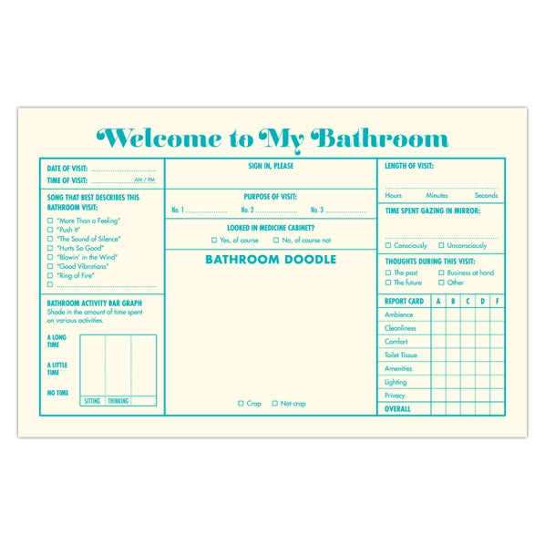 Bathroom Guest Book | Knock Knock