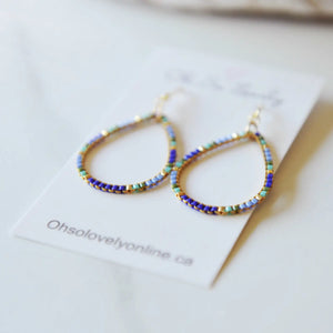 Beaded Teardrop Dangle Earrings | Oh So Lovely