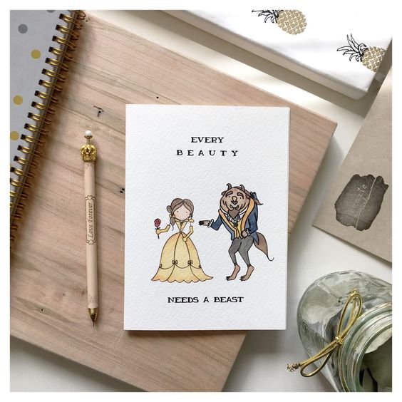 Every Beauty Needs A Beast - Greeting Card | Kenzie Cards