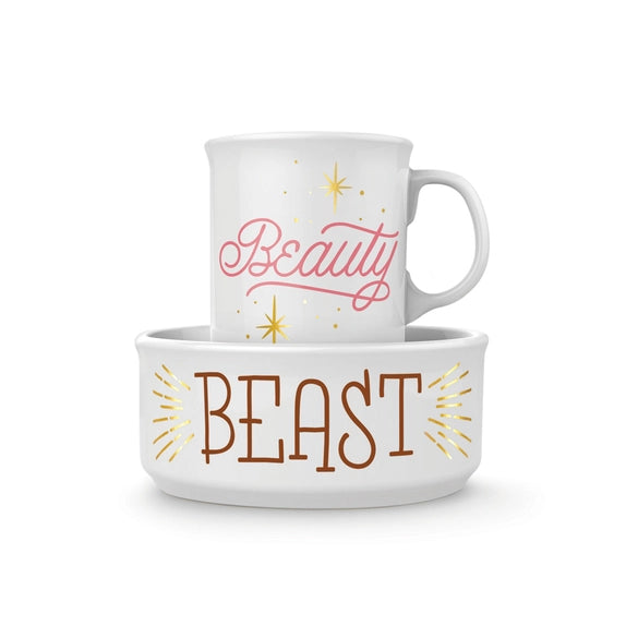Beauty & Beast - Mug and Pet Bowl Set | Fred