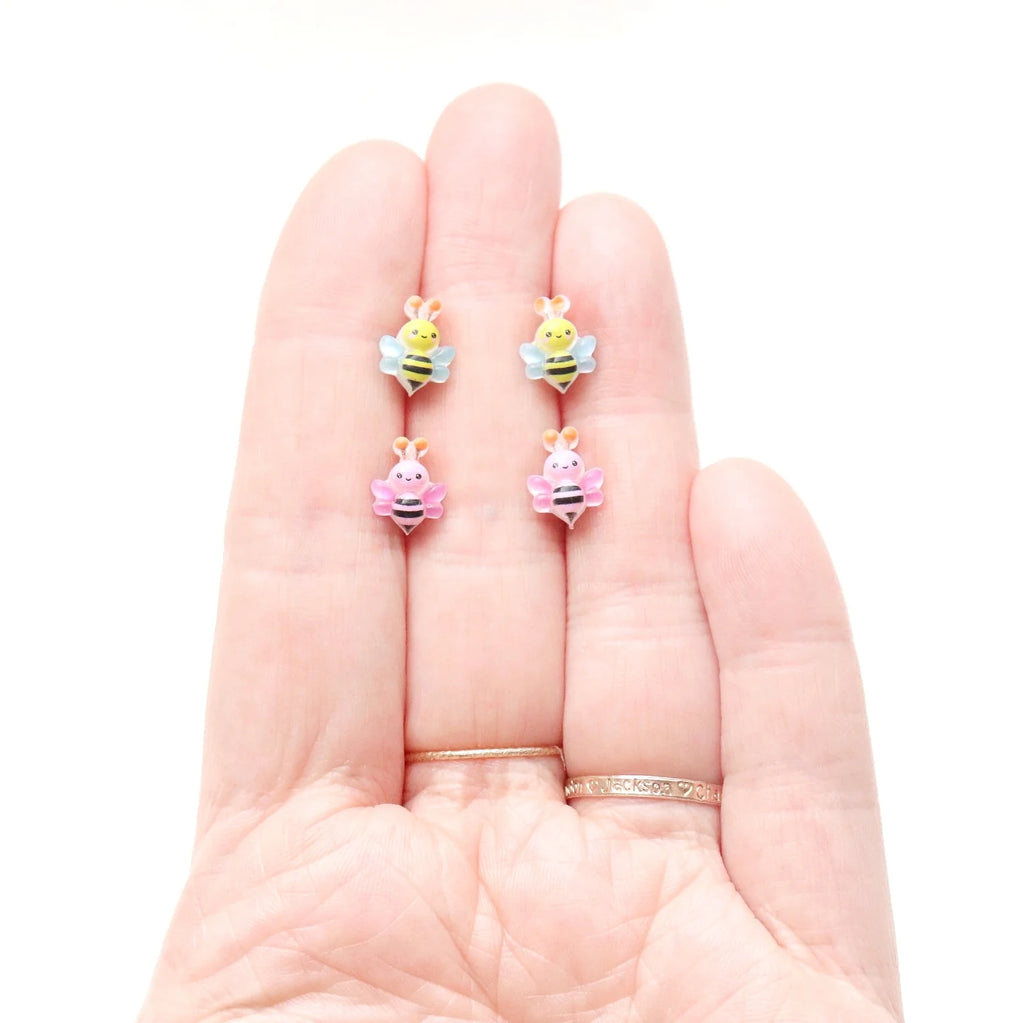 Bee Earrings - Metal Free Hypoallergenic Earrings | Pretty Ears