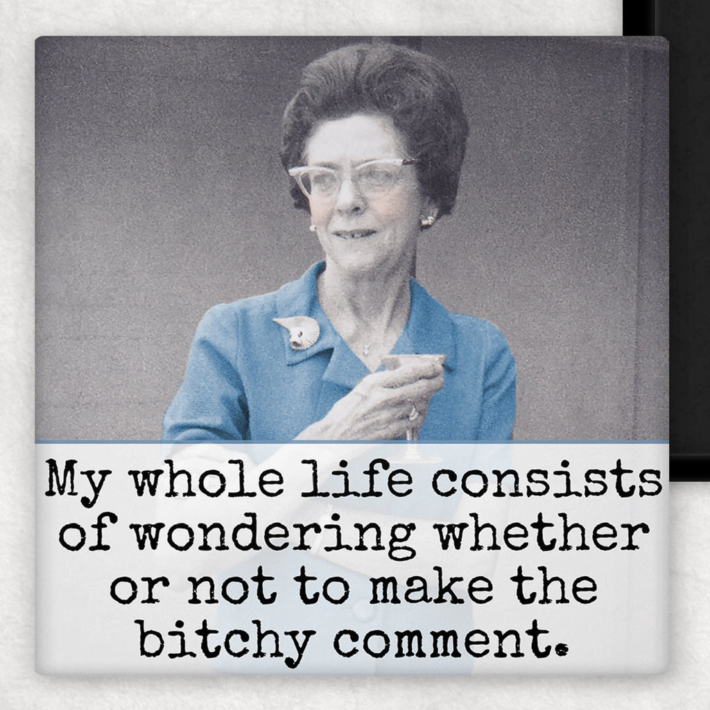 My Whole Life Consists of Wondering Whether Or Not To Make The Bitchy Comment - Fridge Magnet | Raven's Rest Studio