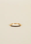 Black Half Pave | Gold Ring