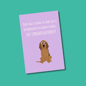 Your Vag Is Going To Look Like A Bloodhound in A Wind Tunnel  | Greeting Card
