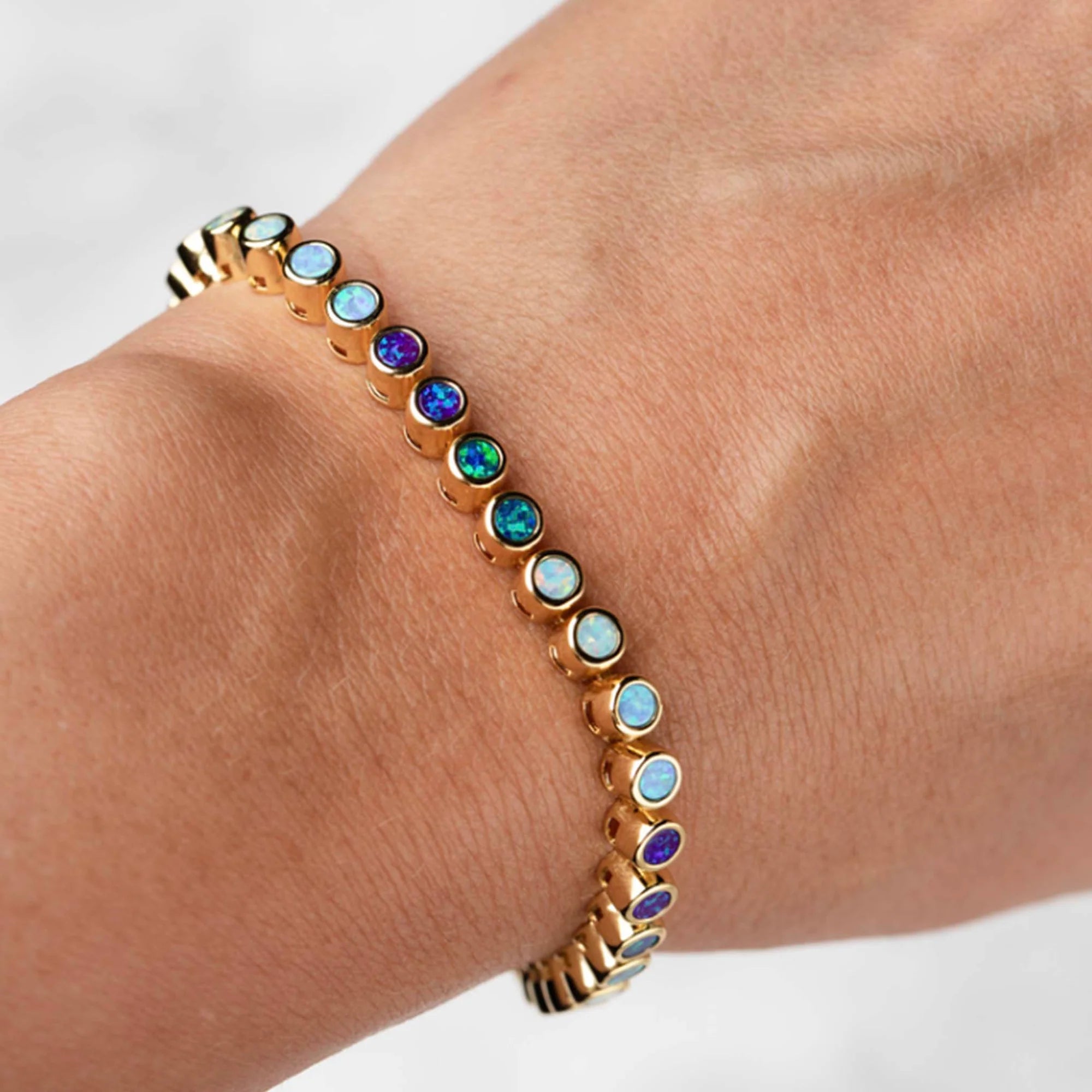 Opal Ombre - Blue Opal Tennis Bracelet | La Kaiser