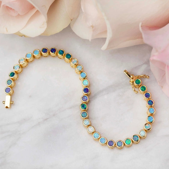 Opal Ombre - Blue Opal Tennis Bracelet | La Kaiser