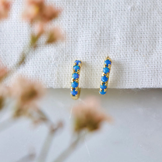 Blue Opal - Huggie Earrings | Mesa Blue