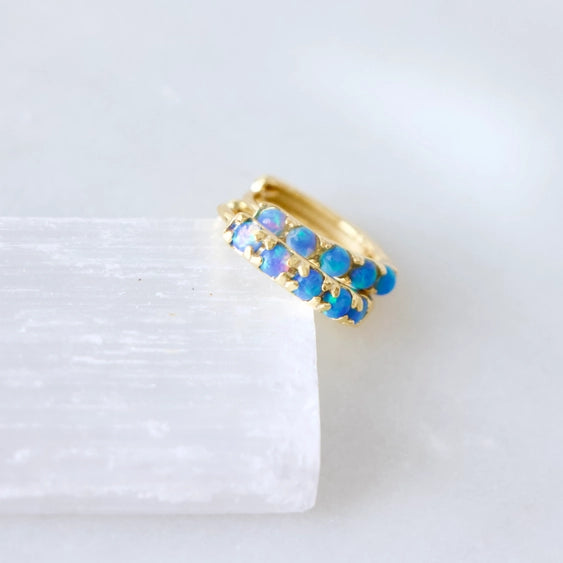 Blue Opal - Huggie Earrings | Mesa Blue