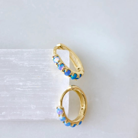 Blue Opal - Huggie Earrings | Mesa Blue