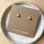 Pastel Blue Triangle Stud Earrings | Ellie Parker