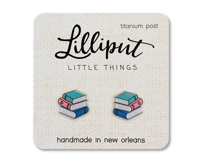 Book Stack Earrings | Lilliput Little Things