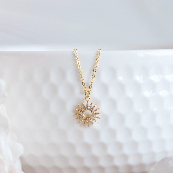 Brielle - Gold Sun Necklace | Oh So Lovely