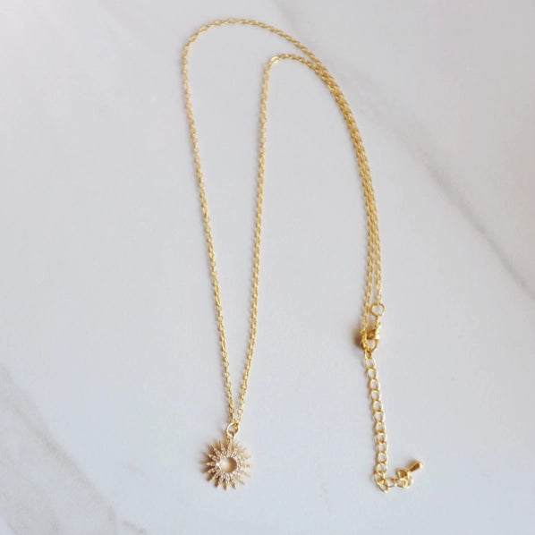 Brielle - Gold Sun Necklace | Oh So Lovely