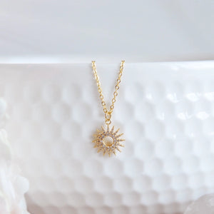 Brielle - Gold Sun Necklace | Oh So Lovely