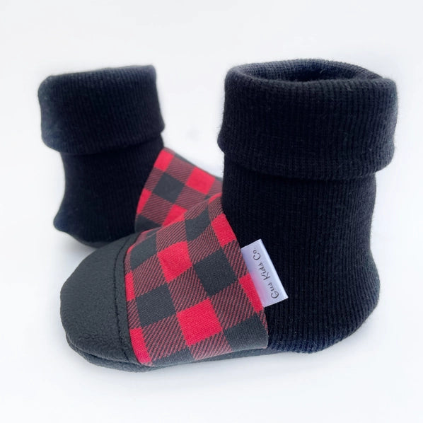 Buffalo Plaid - Baby Booties | Gus Kids Co.