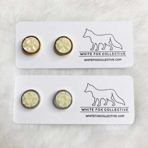 Butter - Faux Druzy Studs | White Fox Collective