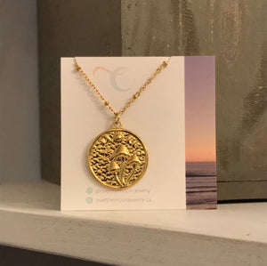 Mushroom Coin - Necklace | Over The Moon