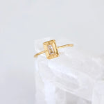 CZ Art Deco Ring | Mesa Blue