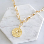 CZ Star Coin - Paperclip Necklace | Mesa Blue