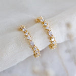 CZ Pave Hoop Earrings | Mesa Blue