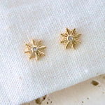 CZ Pave Starburst Earrings | Mesa Blue