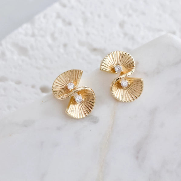 CZ Twisted Earrings | Mesa Blue