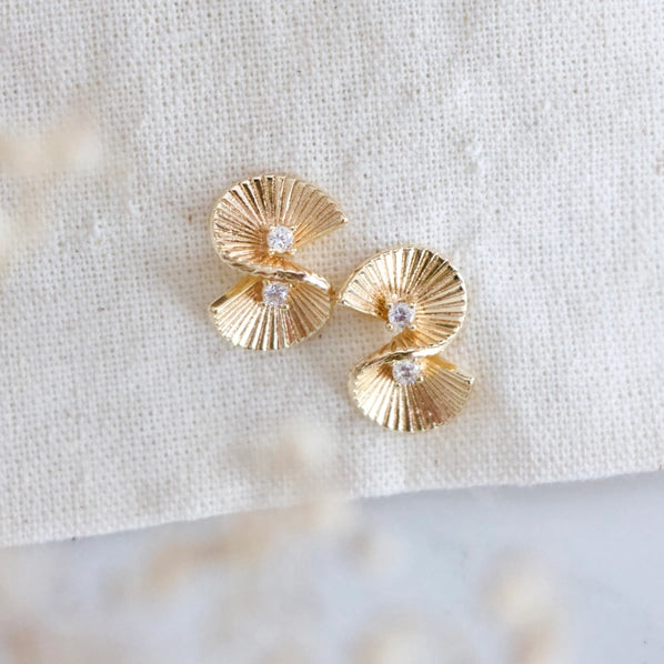 CZ Twisted Earrings | Mesa Blue