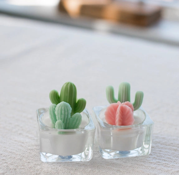 Cactus & Succulent Tealight Candle | Zoet Studio