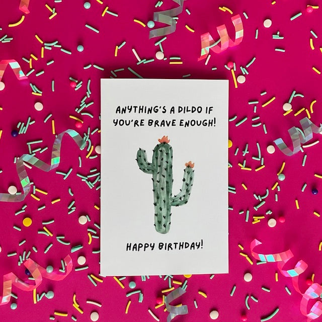 Anything's A Dildo - Greeting Card | Two Brits Print Co