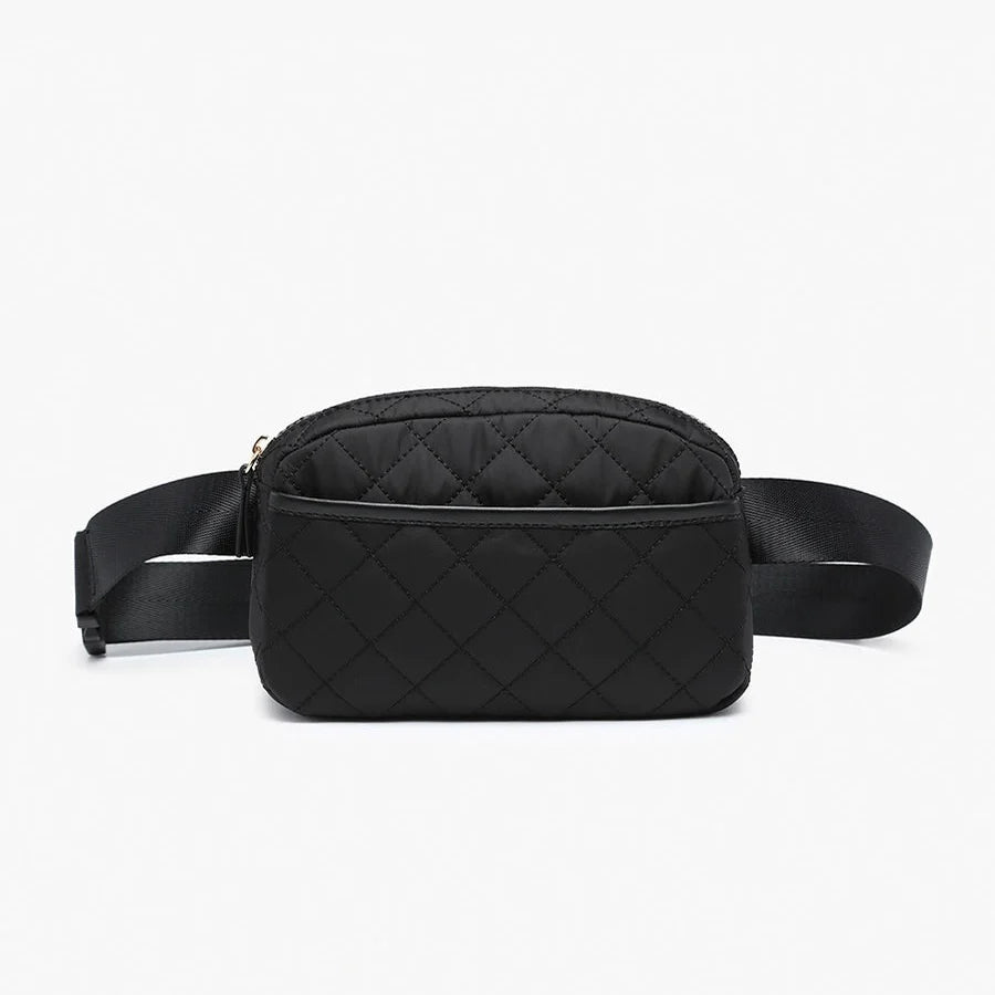 Caroline - Quilted Belt Bag with Front Pocket | Jen & Co