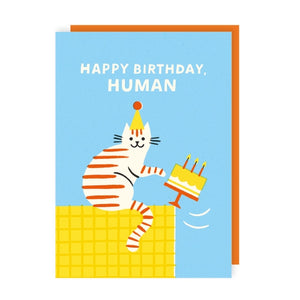 Happy Birthday Human (Cat) - Birthday Card | Sunshine Llama