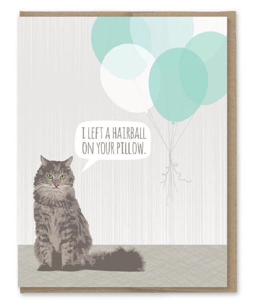 Cat Hairball - Greeting Card | Modern Printed Matter