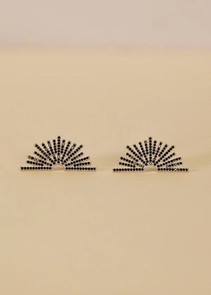 Celestial | Black Sunburst Earrings