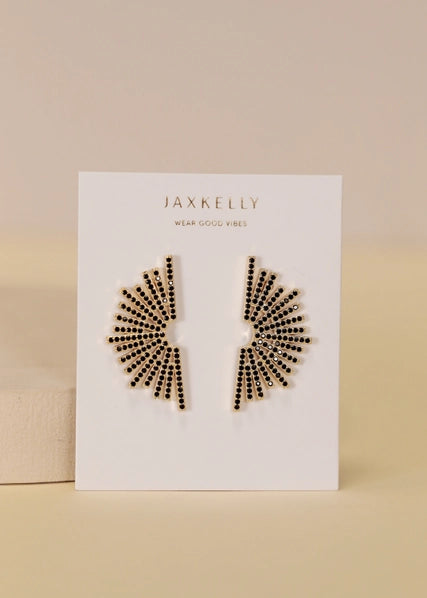 Celestial | Black Sunburst Earrings