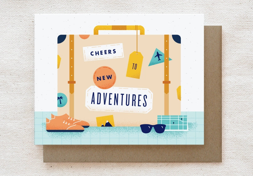 Cheers To New Adventures | Greeting Card