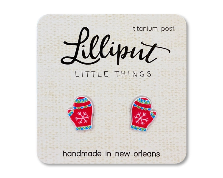 Christmas Mitten Earrings | Lilliput Little Things