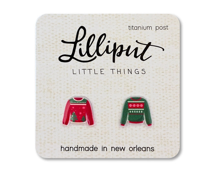 Christmas Ugly Sweater Earrings | Lilliput Little Things