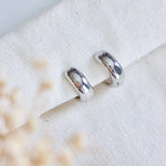 Silver Chubby Hoop Earrings | Mesa Blue