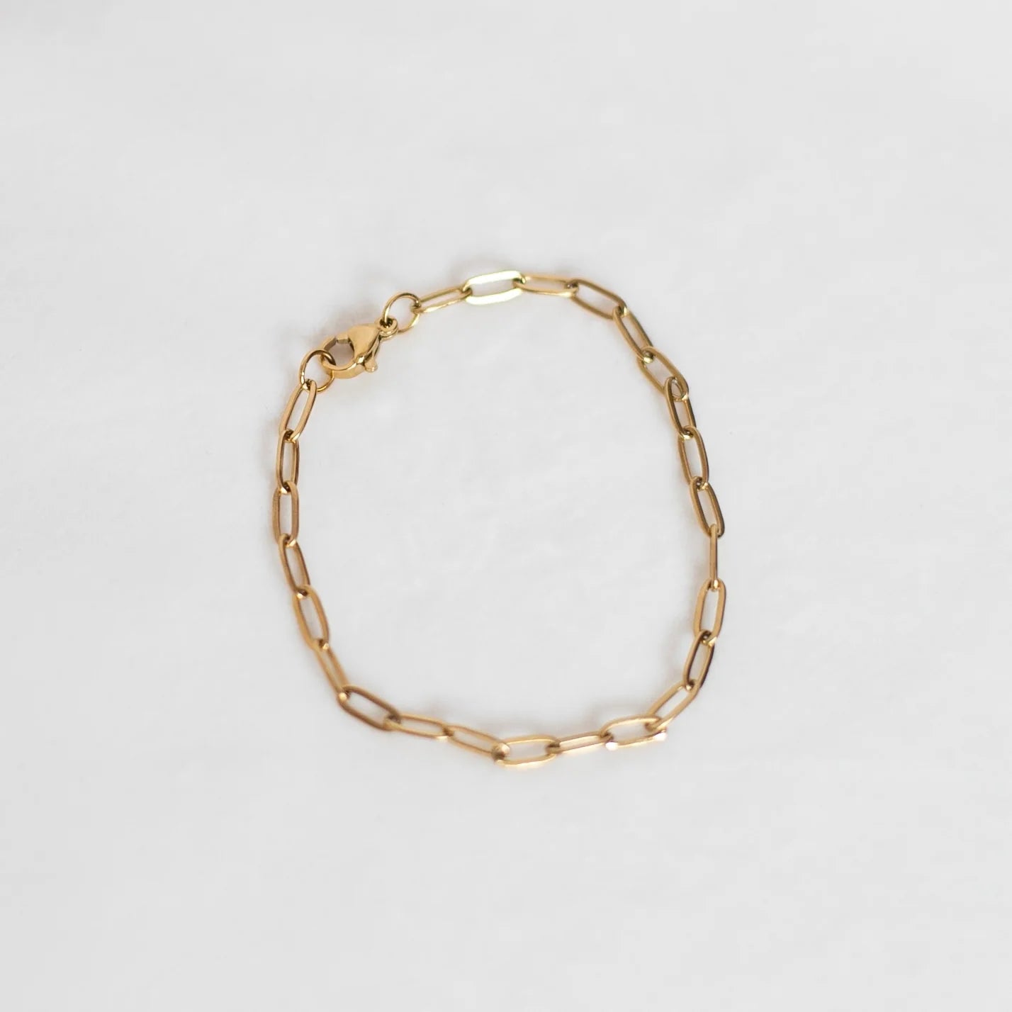 Chunky Paperclip Bracelet | Petite Gold