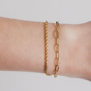 Chunky Paperclip Bracelet | Petite Gold