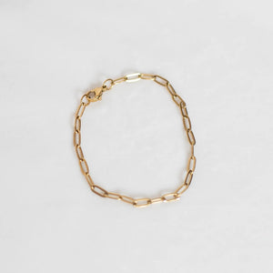 Chunky Paperclip Bracelet | Petite Gold