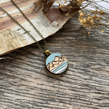 Coastal Mountains - Wooden Necklace | Birch Street Studio