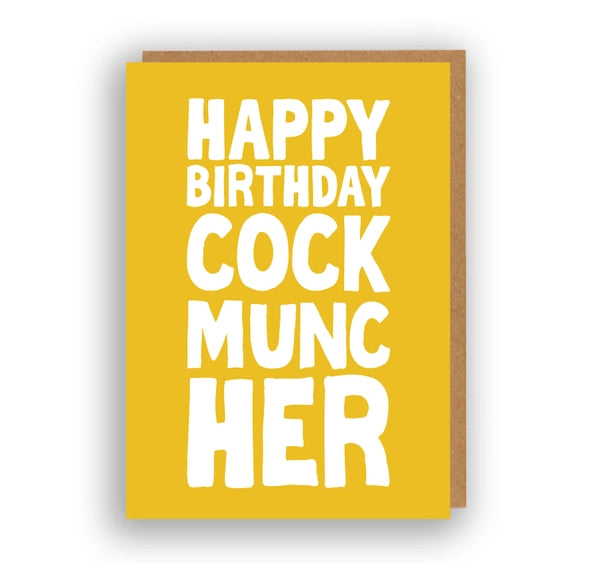 Happy Birthday Cockmuncher - Greeting Card | The Sweary Card Co.